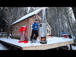 Ep.16 MacGyvered Hot Water Tank for Off Grid Cabin - Fire Burning Radiant In-Floor Heating