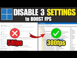 I Disabled These 3 Windows SETTINGS to BOOST FPS and it WORKED