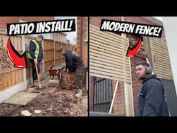 Back Garden Patio Install & A Modern Fencing Install