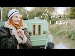 Keeping cosy in our tiny narrowboat on chilly autumn days