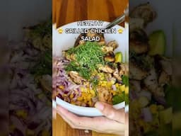 Healthy Grilled Chicken Salad! 🍗🥗 #food #recipe #cooking #healthyfood #vegetarian #shortvideo