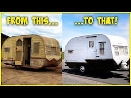 I Restored a Rat Infested Vintage Camper Trailer! DIY RENOVATION