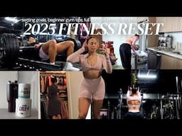 NEW YEAR FITNESS RESET 2025 🎧 setting goals, beginner gym tips, full-body workout & fridge restock