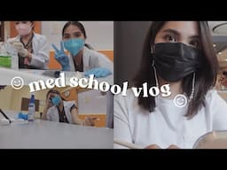 med school vlog 💉 iv insertion & injection workshop, study with me, brunch / kristine abraham