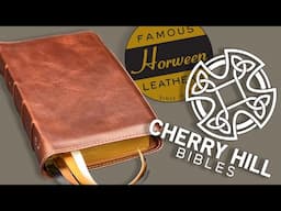 LIMITED EDITION - Cherry Hill Horween Rebind of ESV Large Print Personal Size in Tumbled Chromexcel