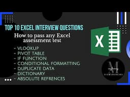 Top 10 Excel Interviews Questions – How to pass any Excel Assessment Test