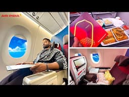 The Newest Air India A350 Premium ECONOMY Experience : Fine Dining onboard