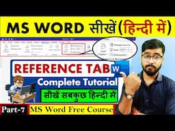 Microsoft Word Tutorial | MS Word Reference tab (Complete Tutorial) MS Word Tutorial