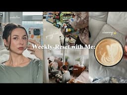 WEEKLY RESET ✨ apartment clean, self-care routines + $300 grocery haul... | VLOG