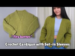 I Crocheted this Cardigan with Set-in Sleeves | Pattern Walk-Through