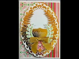 CRAFTERS ❤ New Beginnings ❤  Christmas Cardmaking Tutorial Anna Griffin Wreath Card [Nov 2023]