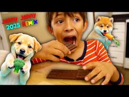 Original Johny Johny Yes Papa REMIX + DOGS WITH VEGGIES + Puppy Puppy Woof Woof Song!