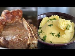 HOW TO MAKE MASHED POTATOES WITH T BONE STEAK. Full 2in1 recipe