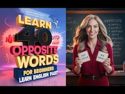 Learn 40 Opposite Words in English for Beginners | Simple Vocabulary Practice to Learn English Fast.