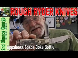 Rough Ryder Spade Black Appaloosa Coke Bottle Knives - Razor Sharp Blades!