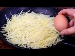 Potato with egg is better than meat!  Quick, simple and delicious potato recipes