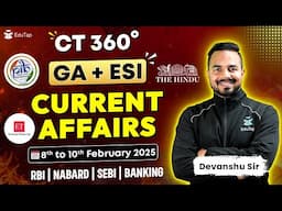 Banking Current Affairs 2025 | General Awareness Preparation 2025 | EduTap Current Affairs | CT 360