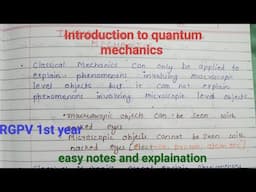 Introduction to quantum mechanics | Quantum mechanics Introduction Btech 1st year