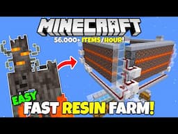 Minecraft FAST Resin Farm Tutorial! 56,900+ Resin/Hour! Minecraft Bedrock Edition Tutorial