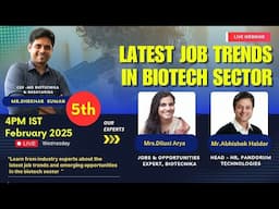 Free Webinar: Latest Job Trends in the Biotech Sector 2025 – Meet HR of Pandorum Technologies #jobs