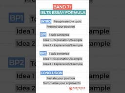 Band 7+ IELTS Writing Essay Formula