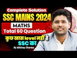 Get Ahead with the TOP 60 SSC CGL mains Maths Questions of 2024 by Abhinay Sharma