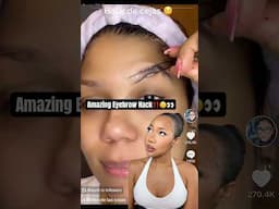 AMAZING EYEBROW HACK ‼️🤨👀 yay or nay⁉️👀 #eyebrows #makeuptutorial #makeuphacks