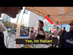 American SHOCKS Italians in NYC when he speaks Italian