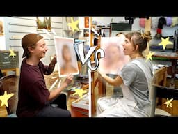 two artists paint each others portraits ft. SLEW