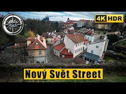 Prague Walking Tour of the amazing and mysterious Nový Svět Street 🇨🇿 Czech Republic 4K HDR ASMR