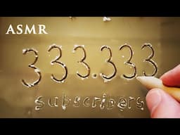 ASMR Digit 3 Wax Carving in 33 Ways | 333,333 Sub Special