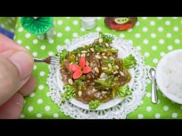 How To Make Mini Beef and Broccoli with Stir Fry Sauce - ASMR Cooking Mini Food