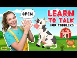 Baby & Toddler Learning Video - Learn to Talk -  First Words, Farm Animals & Sounds + Nursery Rhymes