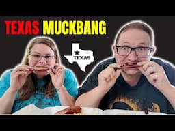 Travel Day MUCKBANG in TEXAS | AUTHENTIC TEXAS BBQ and TEX-MEX