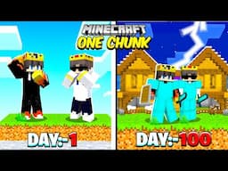 We Survived 100 Days In ONE CHUNK In Minecraft