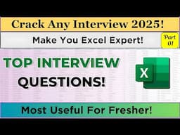 Crack any Excel interview | Excel Practical test for interview | #Part1