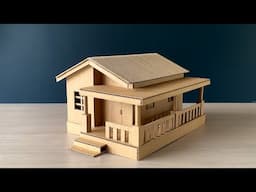 Simple yet beautiful cardboard house making - DIY school project for students