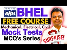 BHEL Supervisor Trainee Free Coaching, Mock Test, MCQ's Series of PYQ, BHEL 2025