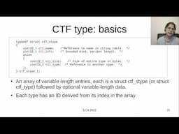 "Compact C Type Format in the GNU Toolchain" - Indu Bhagat, Nick Alcock (LCA 2022 Online)