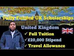 100% Scholarship with £20,000 Stipend: MSc & PhD Funding in the UK