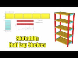 SketchUp: Proud Halflap Shelving System