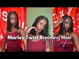 1st YouTube Brand Collab / 16inch Human Marley Twist Braiding Hair + Styling  Ft Exyhair