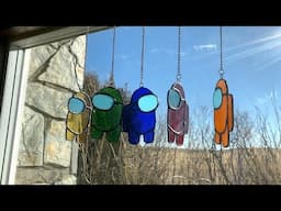 AMONG US Inspired Suncatcher Glass Art I Stained Glass I How To Make I DIY