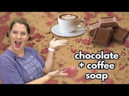 Chocolat Soap 🍫 cold process soap making & cutting