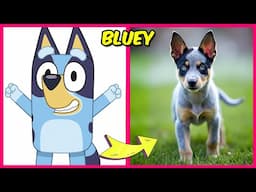 The Bluey Movie🎬Characters in Real Life🔥+ Squint Your Eyes Quiz + Their Favorite Things! | Pompom 🐶💙