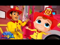 Stay Safe with Firefighters! | Little Angel Kids Songs & Nursery Rhymes