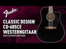 Fender Classic Design CD-60SCE Black elektrisch-akoestische westerngitaar