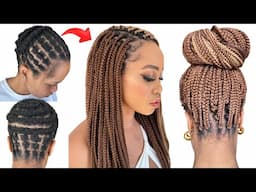 🔥EASY CROCHET BOX BRAIDS /🚫 NO RUBBER BANDS / Beginner Friendly / Protective Style / Tupo1