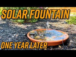 DIY Mini Solar Powered Garden Fountain One Year Update