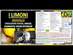 I LIMONI (Montale) Spiegazione rapida, analisi, commento, figure retoriche